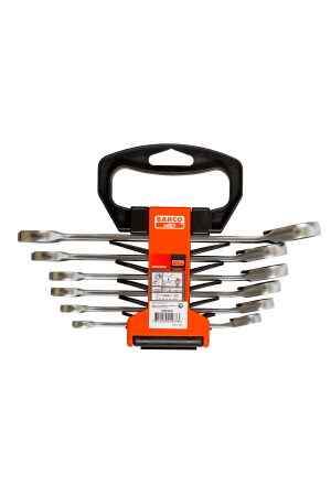 Set of 6 Metric Combination Ratcheting Wrenches with Chrome Finish