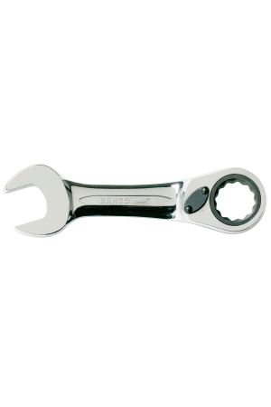 Metric Stubby Combination Ratcheting Wrenches with Chrome Finish