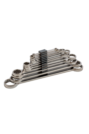 Set of 12 Metric Flat Double Ring End Wrench Set