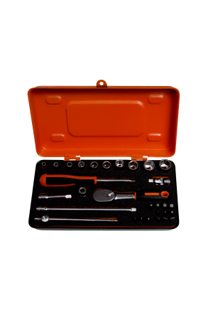 1/4" Square Drive Socket Set with Metric Hex Profile and Round Head Ratchet/Screwdriver Bits/Adaptor