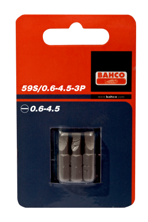 59S/ 3P Bits for slotted screws, 25mm