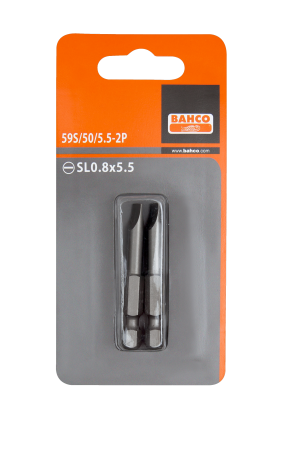 59S/50 2P Bits for slotted screws, 50mm