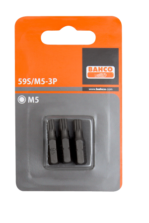 59S/M 3P Bits for xzn screws, 25mm