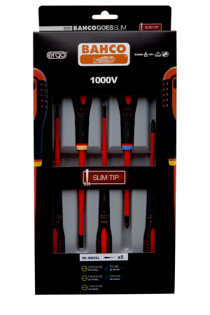 BE-9882SL Insulated screwdrivers sets with slim blades