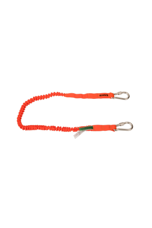 High Visibility Orange Strap Short Lanyards with Fixed Carabiner 1 kg