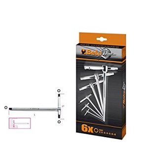 951/S6 Set of 6 T-Handle Wrenches with three hexagon male ends (item 951)