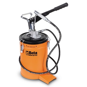 1750KG10 Lever-operated grease gun, 10 kg, with high-pressure hose, 2m