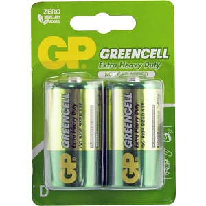 GP Batteries 'Greencell' Heavy Duty Batteries - Zinc Chloride - Size D