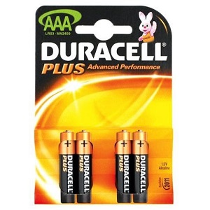 Duracell Plus Alkaline Batteries - Size AAA