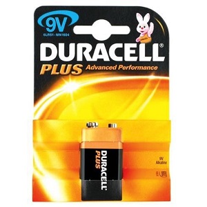 Duracell Plus Alkaline Batteries - Size 9V