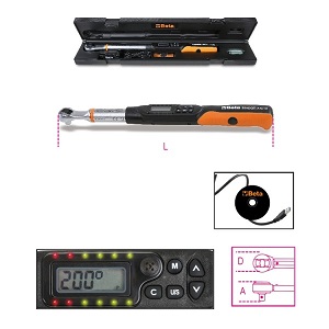 599DGT-AN Electronic torque wrench, torque and angle readout, with reversible ratchet, right-hand (accuracy: ±2%) and left-hand (accuracy: ±3%) tightening