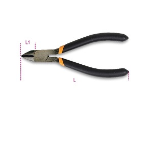 1081 Semi-flush cutting nippers, slip-proof double layer PVC coated handles