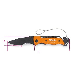 1778SOS-HS Car Service Knife with H-SAFE tethered system
