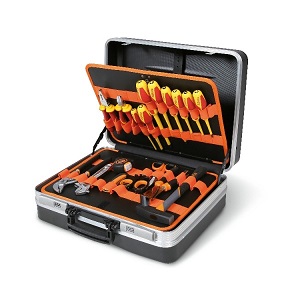 2028E Tool case with assortments of tools for electronic and electrotechnical maintenance