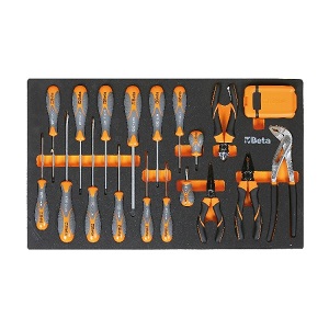 M165 Soft thermoformed tray with tool assortment
