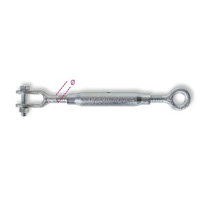 8010TZ Eye and jaw turnbuckles, pipe bodies DIN 1478, galvanised
