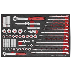 TEFSK57 57 Piece 1/4"and 3/8" drive Socket and Spanner Set