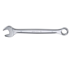 Combination wrenches, open and offset ring ends, chrome-plated