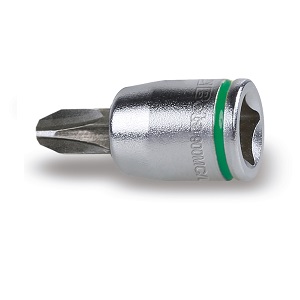 900MC/PH Socket drivers for cross head Philips® screws, coloured, 1/4? female drive, chrome-plated – burnished inserts