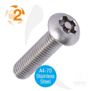 Button Head A4 5-Lobe Pin Machine Screw