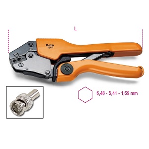 1607 Heavy duty crimping pliers for co-axial wires