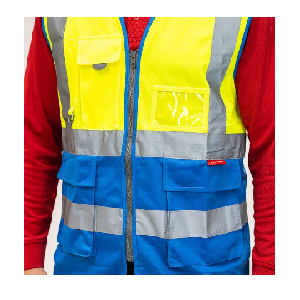 Hi-Visibility Vest - Yellow & Navy Blue