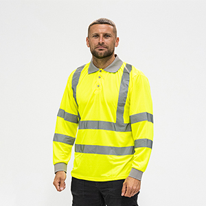 Hi-Visibility Long Sleeve Polo Shirt