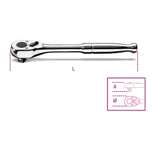 910M/55 3/8" drive reversible ratchet with metal handle