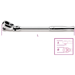 920M/56 1/2" reversible swivel ratchet with metal handle