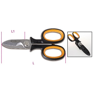 1129BM Electrician’s scissors, curved blades