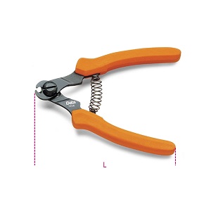 1136 Cable cutter for steel cables, burnished, plastic handles