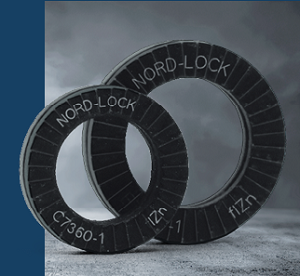 Nord-Lock Washer Glued Pair Delta Protekt® Black