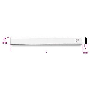 1342 Extra flat chisel with straight cutter, chrome-plated