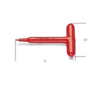 951MQ 1000v insulated t-handle wrenches with hexagon male ends