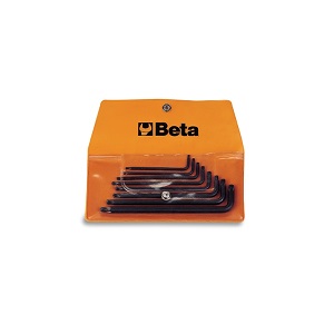 97BTX/B8 Sets of ball head offset key wrenches for torx® head screws, in wallets