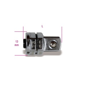 123Q Quick release adapter, 3/8", for 13mm ratcheting wrenches