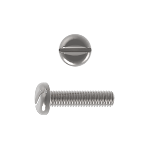Machine Screw, Pan Head Slotted, ISO 1580/DIN 85, Stainless Steel Grade A2