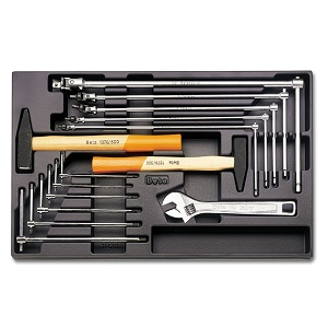 T59 Adjustable wrench, t-handles, and engineer's hammers in hard thermoformed tray