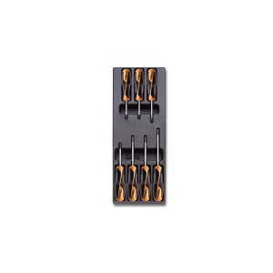 T207 Beta GRIP screwdrivers for Tamper Resistant Torx head screws in hard thermoformed tray