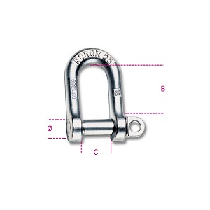 8025 Straight shackles, wide series, forged, galvanized