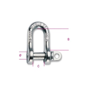 8026A Straight shackles, type a, forged, galvanized