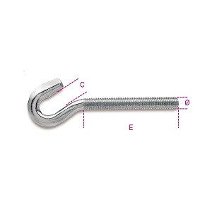 8303Z Fastening hooks, right thread, galvanized