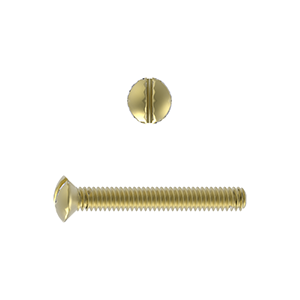 Machine Screw, Raised Countersunk Head Slotted, ISO 2010/DIN 964, Brass