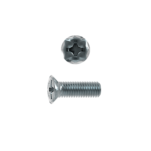 Machine Screw, Countersunk Head Pozi, ISO 7046/DIN 965Z, Mild Steel Grade 4.8, Zinc Plated
