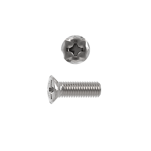Machine Screw, Countersunk Head Pozi, ISO 7046/DIN 965Z, Stainless Steel Grade A2