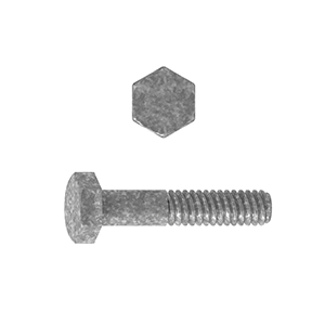 200mm Galvanised M24 Hexagon Bolts 75mm