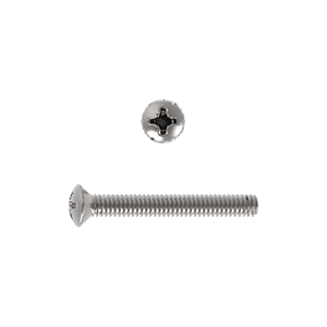 Machine Screw, Raised Countersunk Head Phillips, ANSI B18.6.3, UNF, Stainless Steel Grade A2/304