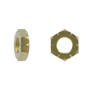 Hex Thin Nut, ISO 4035/DIN 439-2, Brass