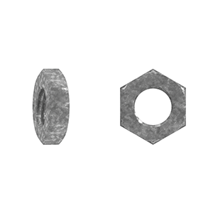 Hex Thin Nut, ISO 4035/DIN 439-2, Class 4, Hot Dip Galvanised