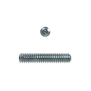 Socket Setscrew, Flat Point, ISO 4026/DIN 913, Alloy Steel HV 45H, Zinc Plated